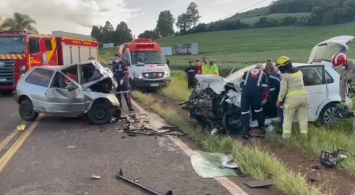 Imagem referente a Acidente de carro na PR-180 deixa um morto e uma vítima com fraturas graves