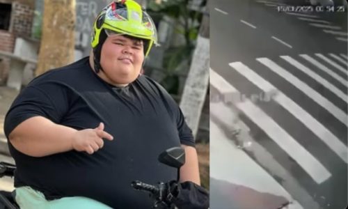 Imagem referente a Vídeo de influencer pesando 292,5 kg caindo de moto viraliza e preocupa fãs