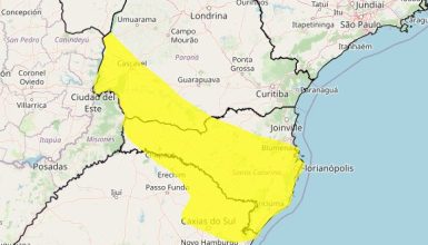 Imagem referente a Inmet emite alerta de temporal para Cascavel: risco de queda de árvores e alagamentos