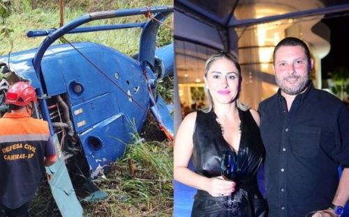 Imagem referente a Casal que morreu em queda de helicóptero será velado neste fim de semana