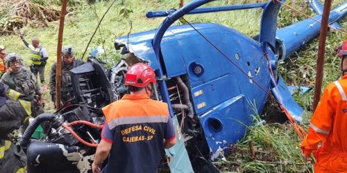 Imagem referente a Corpo de empresário que morreu em queda de helicóptero é sepultado