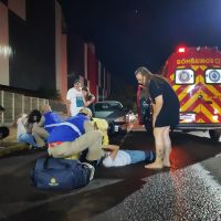 Imagem referente a Casal fica ferido após colisão entre moto e Toro na Rua Rio Barbosa