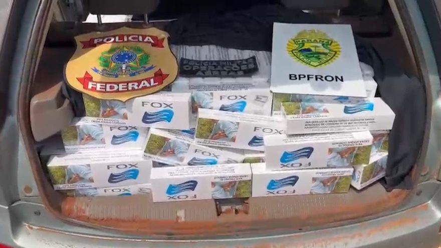 Operação conjunta apreende 15 caixas de cigarros contrabandeados em Toledo