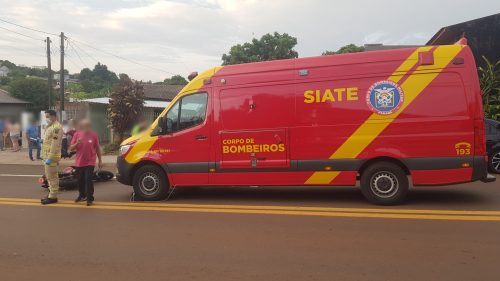 Imagem referente a Acidente entre moto e carros deixa jovem ferida em Cascavel