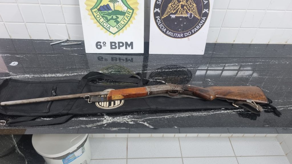 Idoso de 68 anos é detido com espingarda calibre 36 no Bairro Santa Felicidade