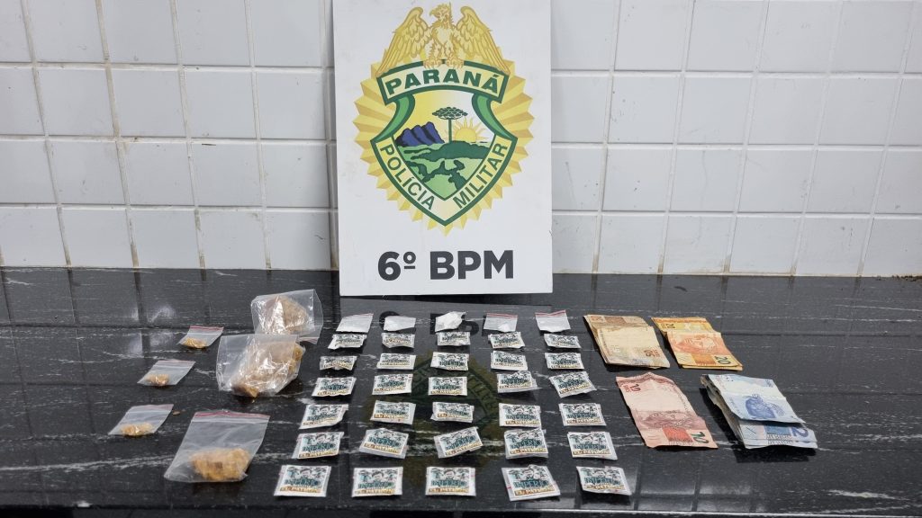 Delivery de drogas: Pelotão de Choque realiza apreensão de drogas em ação no Bairro Interlagos