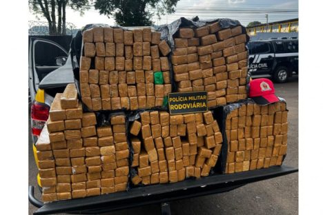 Imagem referente a Polícia Militar apreende 200 quilos de maconha em rodovia de Francisco Beltrão