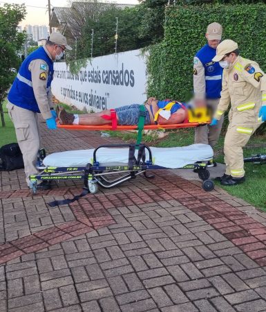 Imagem referente a Ciclista fratura a clavícula após ser atingido por veículo no bairro Country