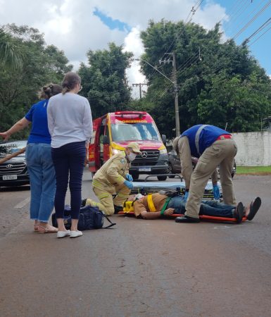 Imagem referente a Idoso é socorrido na Rua Salgado Filho, no Bairro Cancelli