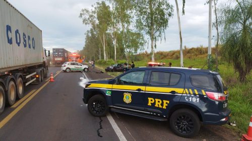 Imagem referente a Motorista morre ao colidir Palio frontalmente com Gol na BR-376 em Nova Londrina