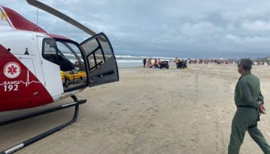 Imagem referente a Pai e filha de Mariluz são vítimas de afogamento em praia de Matinhos