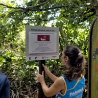 Imagem referente a Ilha do Mel: IAT inicia instalação de placas educativas de cuidado com fauna