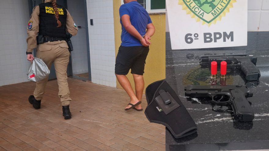 Cliente ameaça mecânico com arma de airsoft e é preso pela Polícia Militar em Cascavel