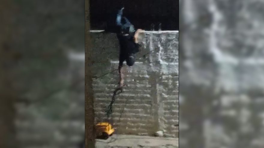 “Homem Aranha cascavelense” é flagrado furtando lavadora de alta pressão no Universitário