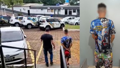 Imagem referente a Com camiseta filosófica, procurado pela Justiça é detido em Cascavel