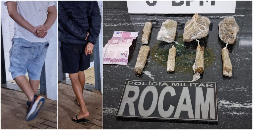 Rocam apreende drogas e detém dupla em ação no Bairro Morumbi
