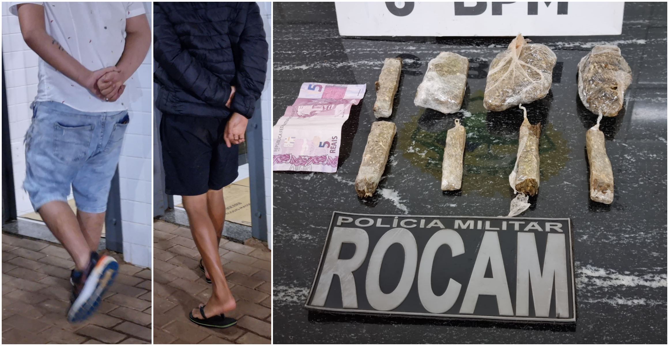 Rocam apreende drogas e detém dupla em ação no Bairro Morumbi