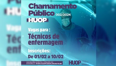 Imagem referente a HUOP divulga chamamento público para Técnicos de Enfermagem