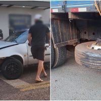 Imagem referente a Batida no Bairro Universitário: Fiesta e caminhão colidem, mas ninguém se fere