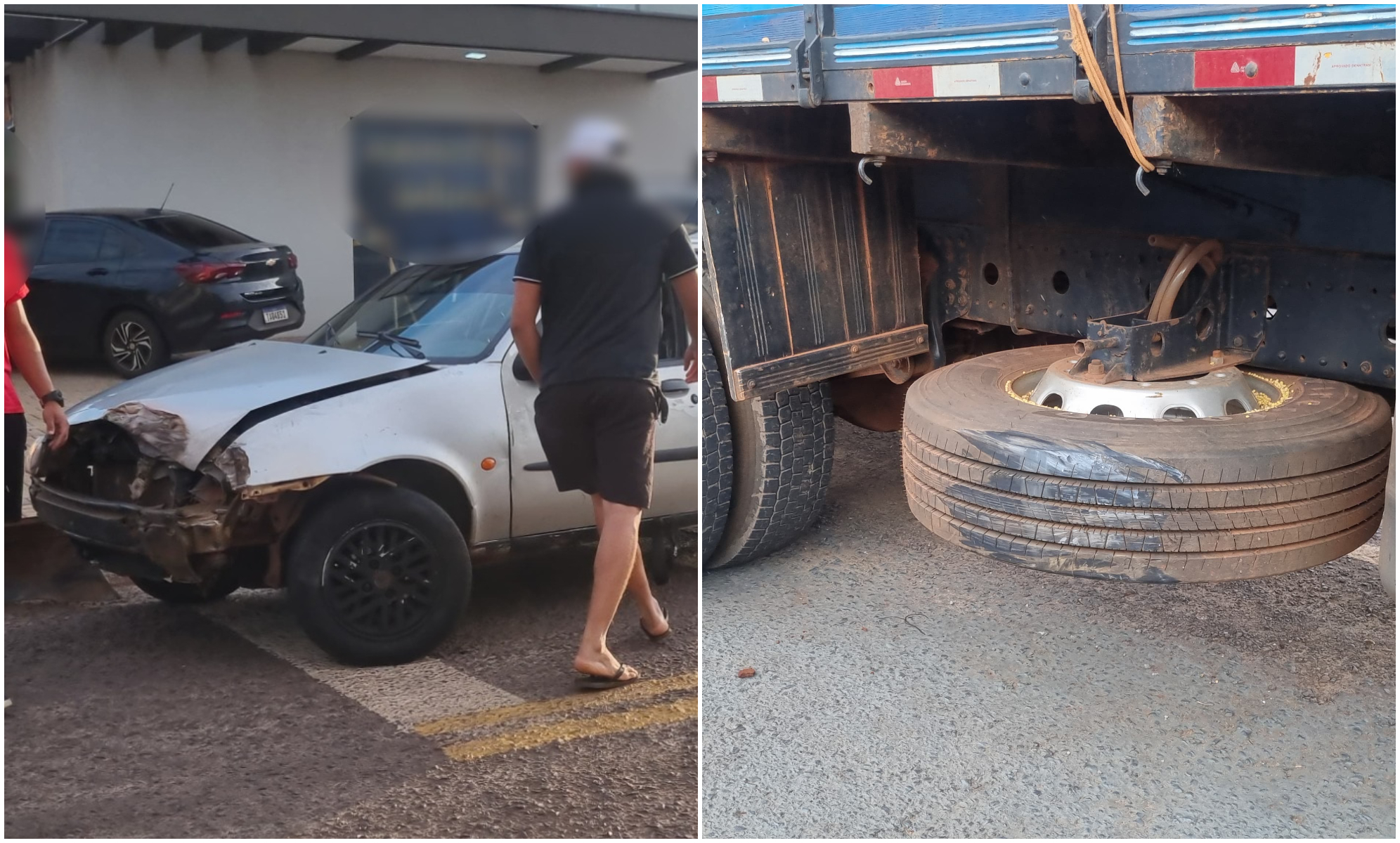 Batida no Bairro Universitário: Fiesta e caminhão colidem, mas ninguém se fere