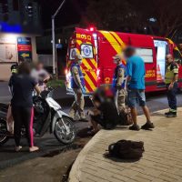 Imagem referente a Pedestre é atropelado e passageira de moto fica ferida em colisão na região Central de Cascavel