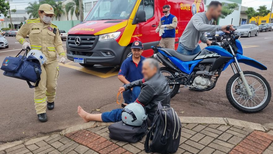 Colisão entre motos deixa homem ferido no bairro Alto Alegre