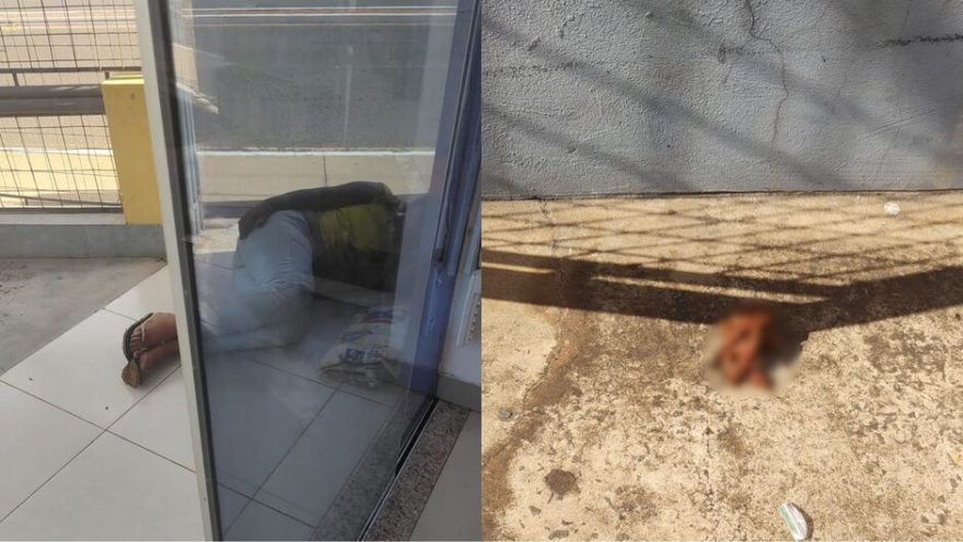 Mulher defeca em frente à farmácia pela segunda vez em uma semana