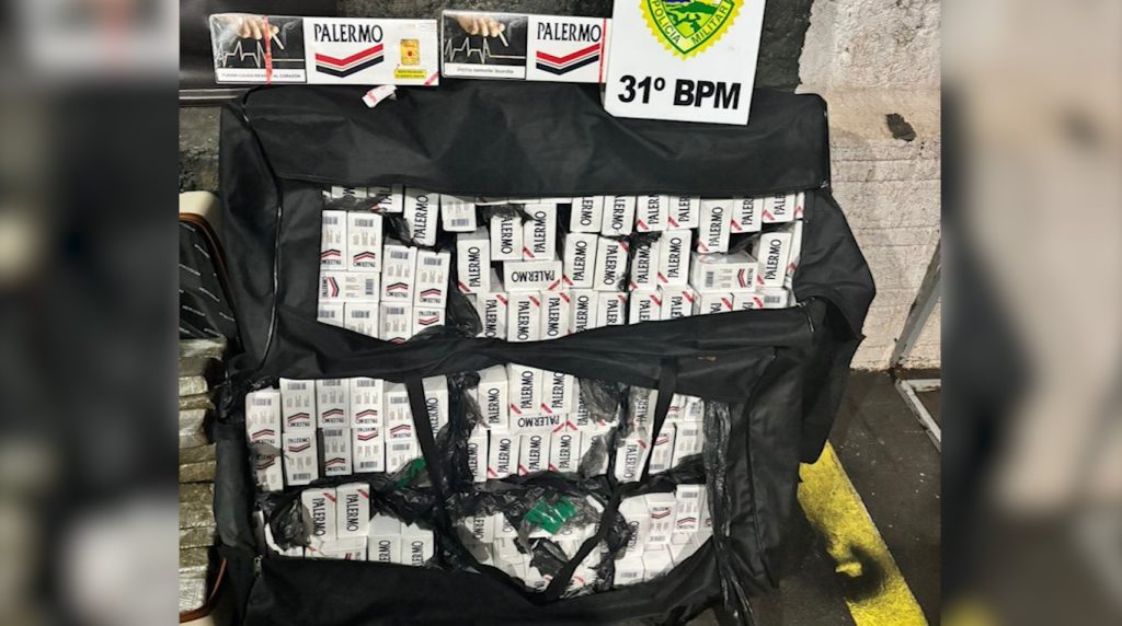 Ação policial em Corbélia apreende R$ 6 mil em cigarros contrabandeados