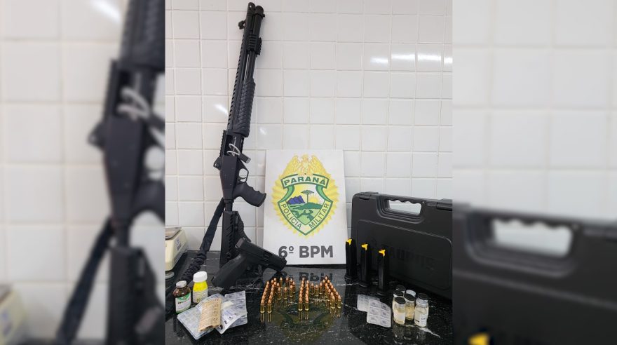 CAC é detido após agredir a irmã; arma e munições são apreendidas pela PM