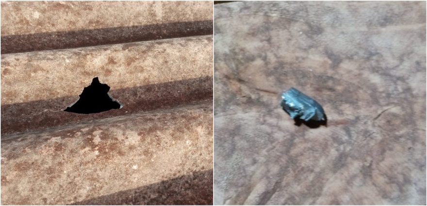 Bala perdida perfura o telhado de casa no Loteamento Belmonte