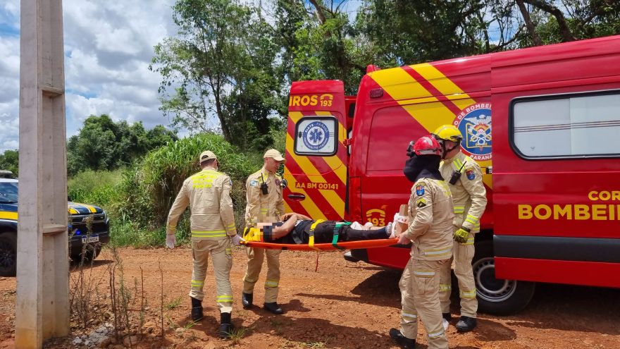 Motociclista sofre queda em estrada rural de Cascavel