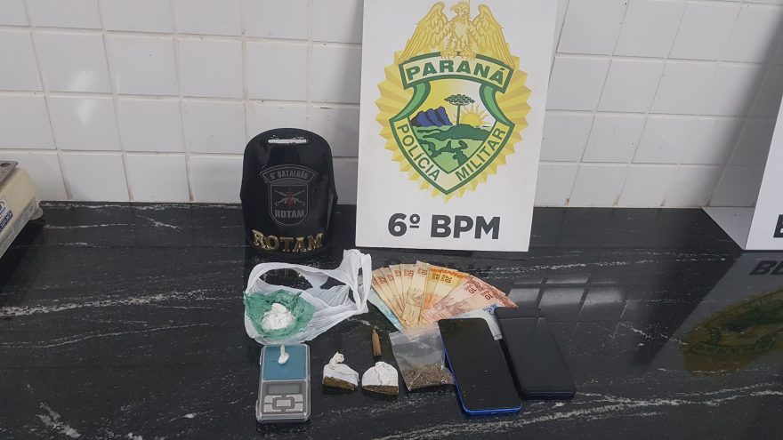 Dupla é detida com cocaína e maconha em Boa Vista da Aparecida