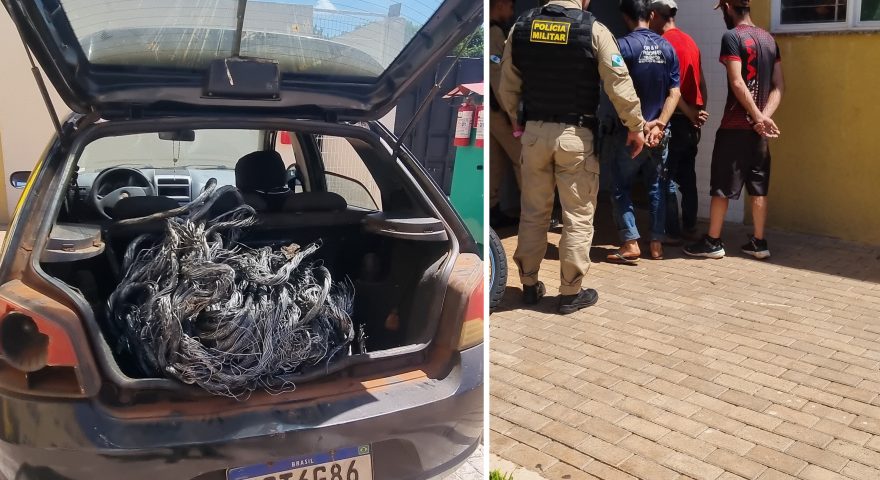 Quatro são detidos por furto de fios em Cascavel