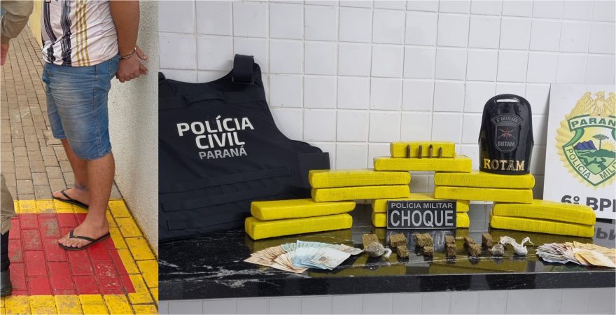 Operação conjunta da PM prende família e apreende maconha em Santa Tereza do Oeste