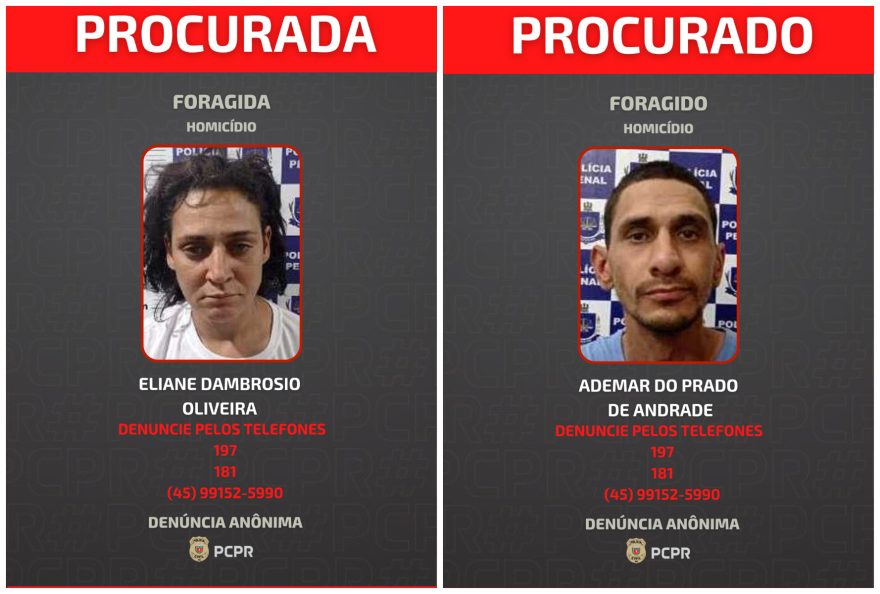 Homicídio em Toledo: Polícia procura casal suspeito