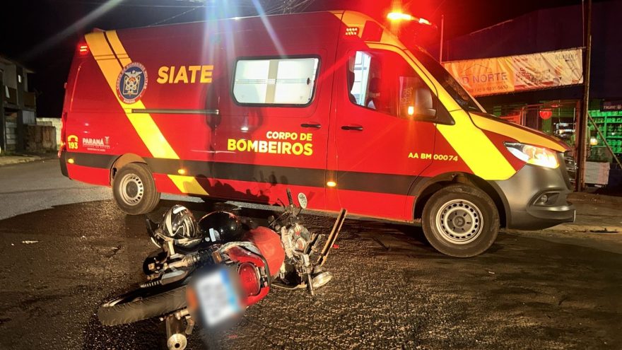 Motociclista fica ferido em acidente no Clarito