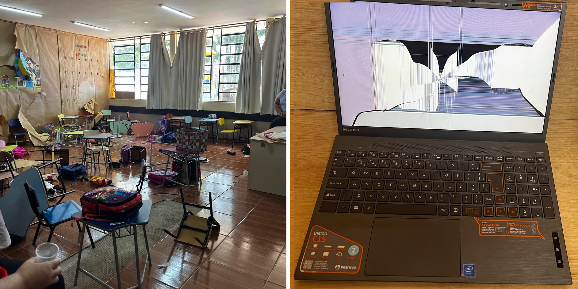 Aluno quebra objetos de professores e causa transtornos na Escola Quintino Bocaiuva