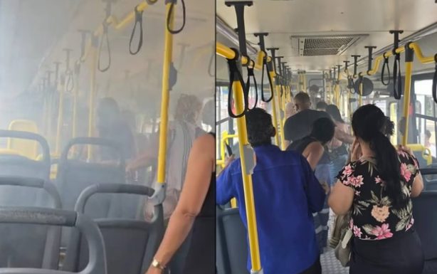 Explosão de celular em ônibus deixa passageiros em pânico; veja vídeo