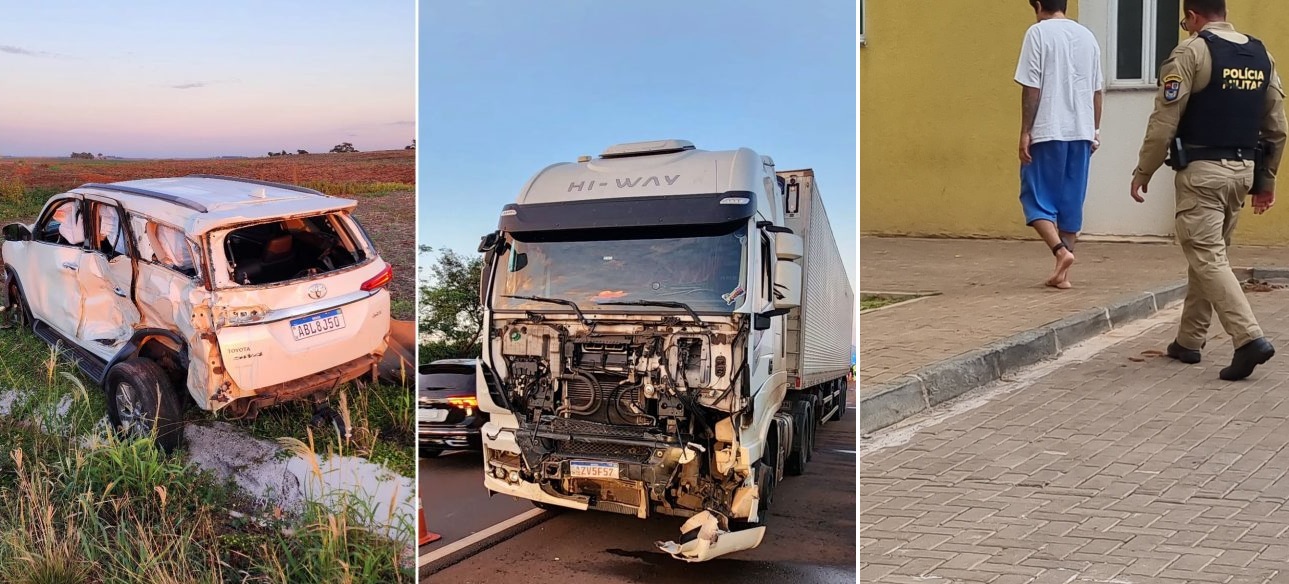 Após grave acidente na BR-369, assaltante que fez caminhoneiro refém recebe alta no HUOP Após grave acidente na BR-369, assaltante que fez caminhoneiro refém recebe alta no HUOP