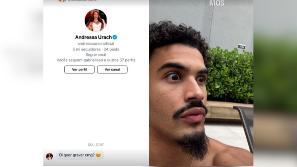 Cantor recusa convite ousado de Andressa Urach: “minha mãe me mata”