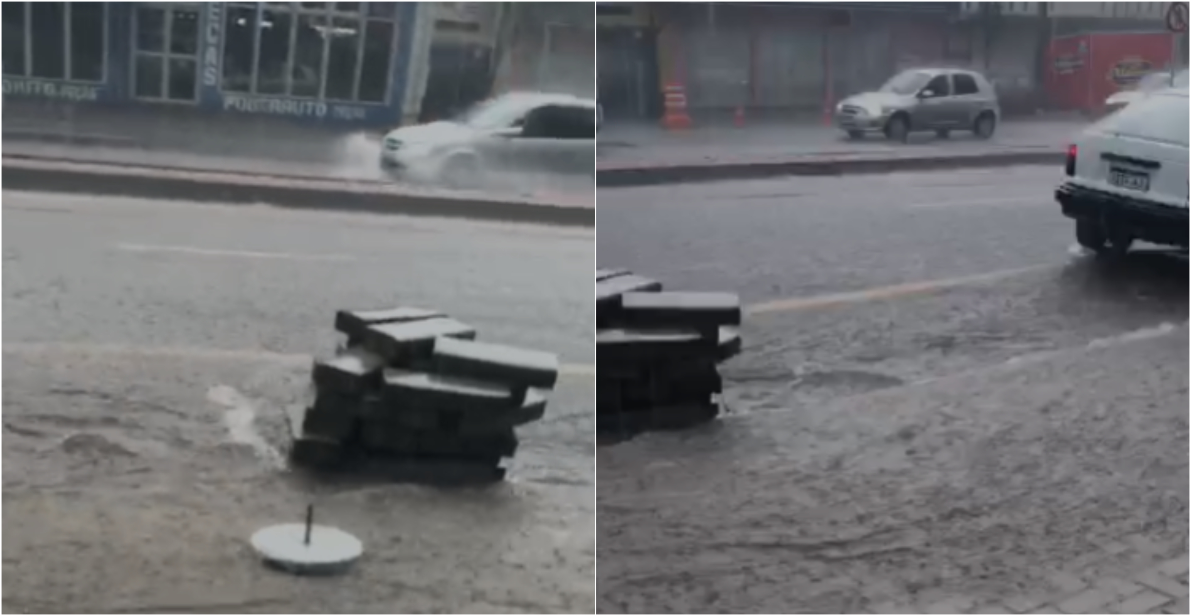 Comerciantes de Cascavel temem alagamentos na Avenida Carlos Gomes