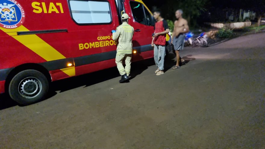 Jovem fica ferido após cair de moto no Bairro Morumbi