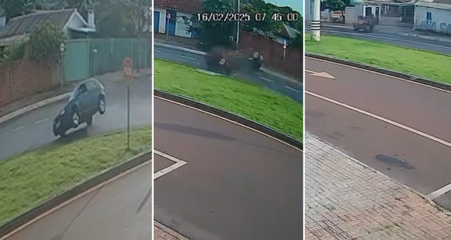 Vídeo: Motorista perde controle na curva e carro capota no Interlagos