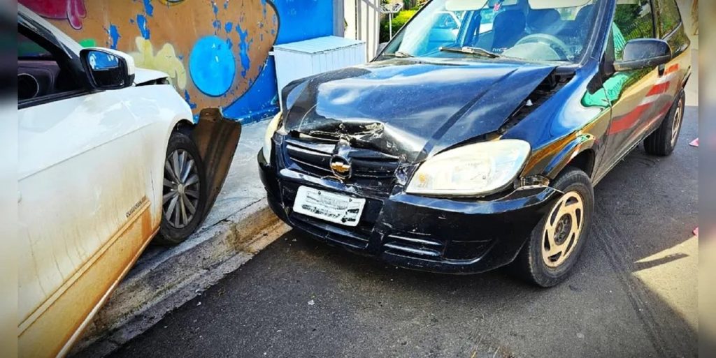 Condutora se assusta com cachorros e provoca colisão em Ponta Grossa