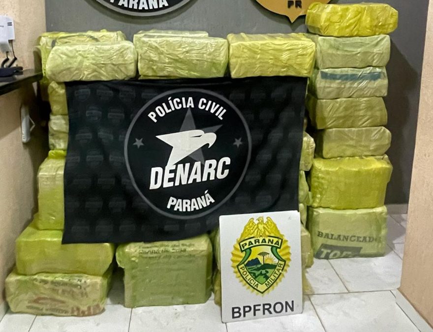 Forças de Segurança interceptam veículos com 986 kg de drogas na BR-277