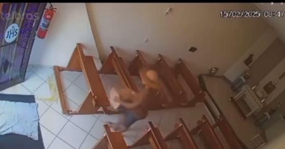 Criminosos furtam dízimos na Matriz Nossa Senhora Aparecida e são flagrados por câmeras