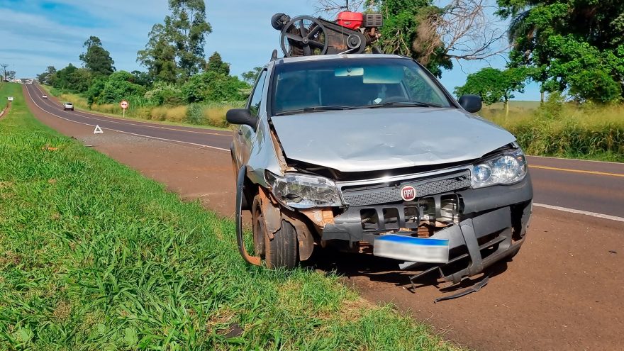Colisão traseira é registrada na BR-277, em Santa Tereza do Oeste