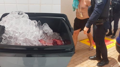 Ladrão é preso pela Guarda Municipal após furtar R$ 1.200 em carnes nobres em mercado no Riviera Imagem referente a Ladrão é preso pela Guarda Municipal após furtar R$ 1.200 em carnes nobres em mercado no Riviera