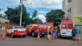 Grande efetivo é mobilizado após criança cair de janela de prédio no Cascavel Velho Grande efetivo é mobilizado após criança cair de janela de prédio no Cascavel Velho