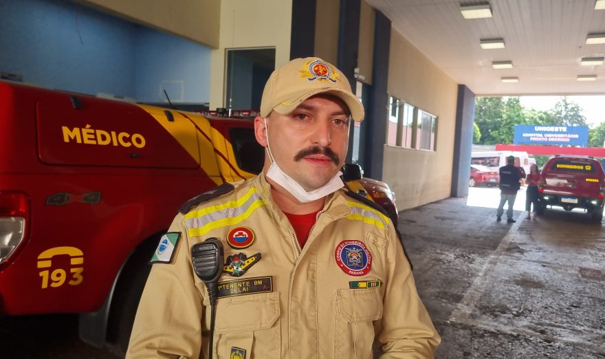 Estado da criança que caiu da janela é grave e ela corre risco de vida, afirma Tenente dos Bombeiros